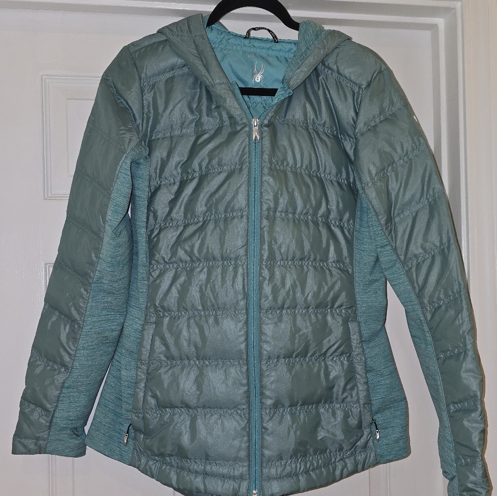 Spyder Women's Eastwood Hooded Puffer Down Jacket